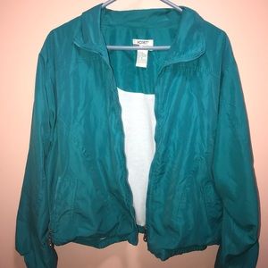 Vintage turquoise windbreaker
